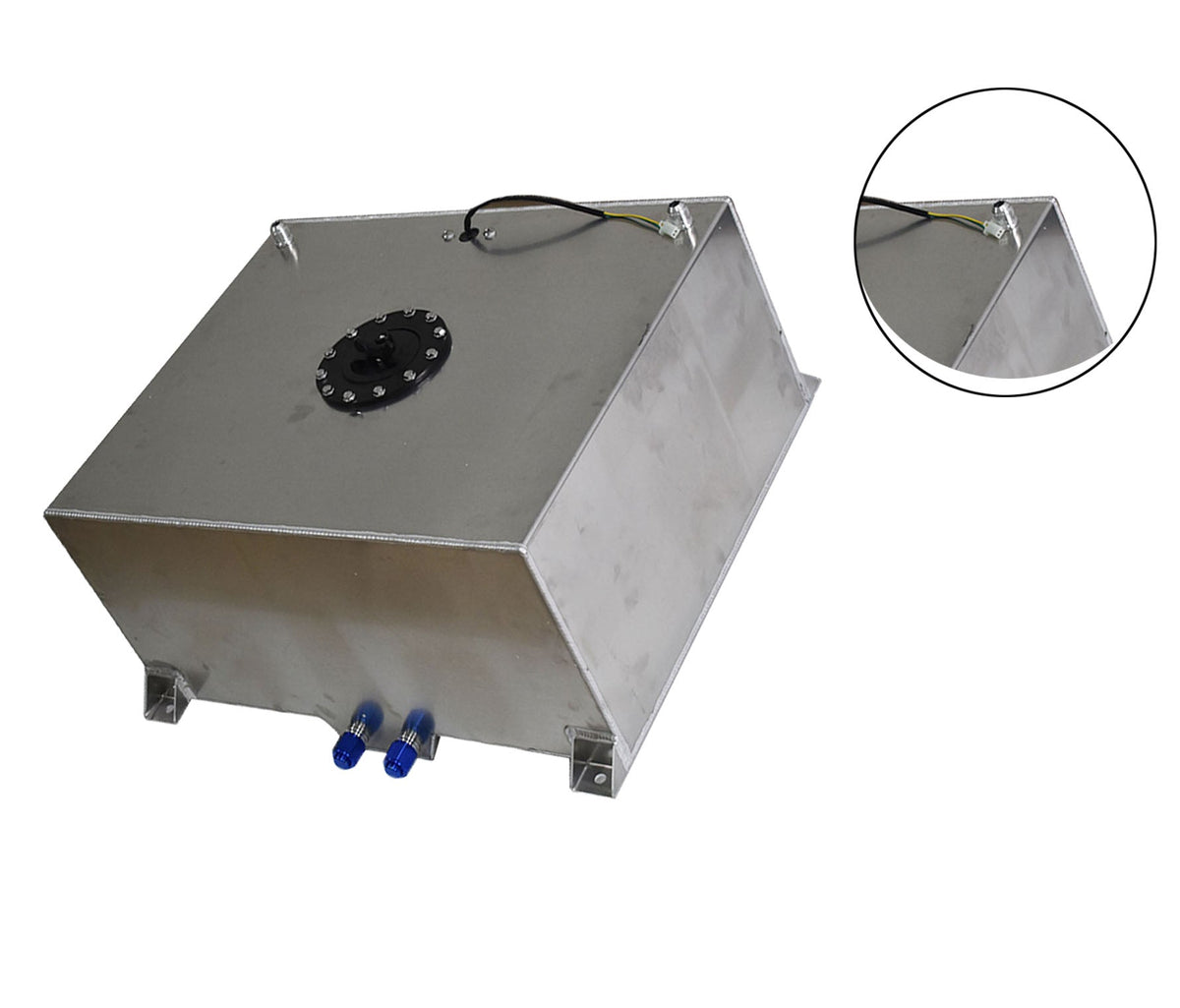 20 Gallon Lightweight Polished Aluminum Race Drift Fuel Cell Tank Level Sender Lab Work Auto