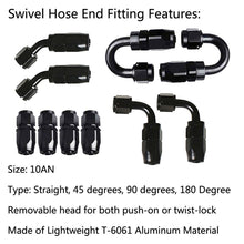 Load image into Gallery viewer, 20FT Braided Fuel Hose Line &amp; 10AN Swivel Hose End Fitting Kit Black Lab Work Auto