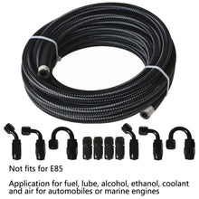 Load image into Gallery viewer, 20FT Braided Fuel Hose Line &amp; 10AN Swivel Hose End Fitting Kit Black Lab Work Auto