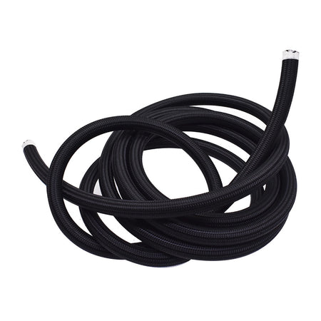 20FT Braided Fuel Hose Line & 10AN Swivel Hose End Fitting Kit Black Lab Work Auto