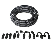 Load image into Gallery viewer, 20FT Braided Fuel Hose Line &amp; 8AN Swivel Hose End Fitting Kit Black Lab Work Auto