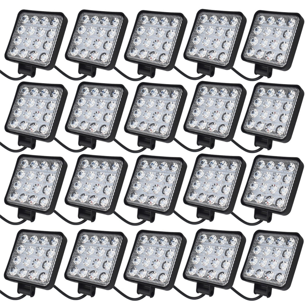 20X 12V 48W LED Work  SUV Boat Tractor /Spot Light Flood Light OffRoad Driving Lab Work Auto