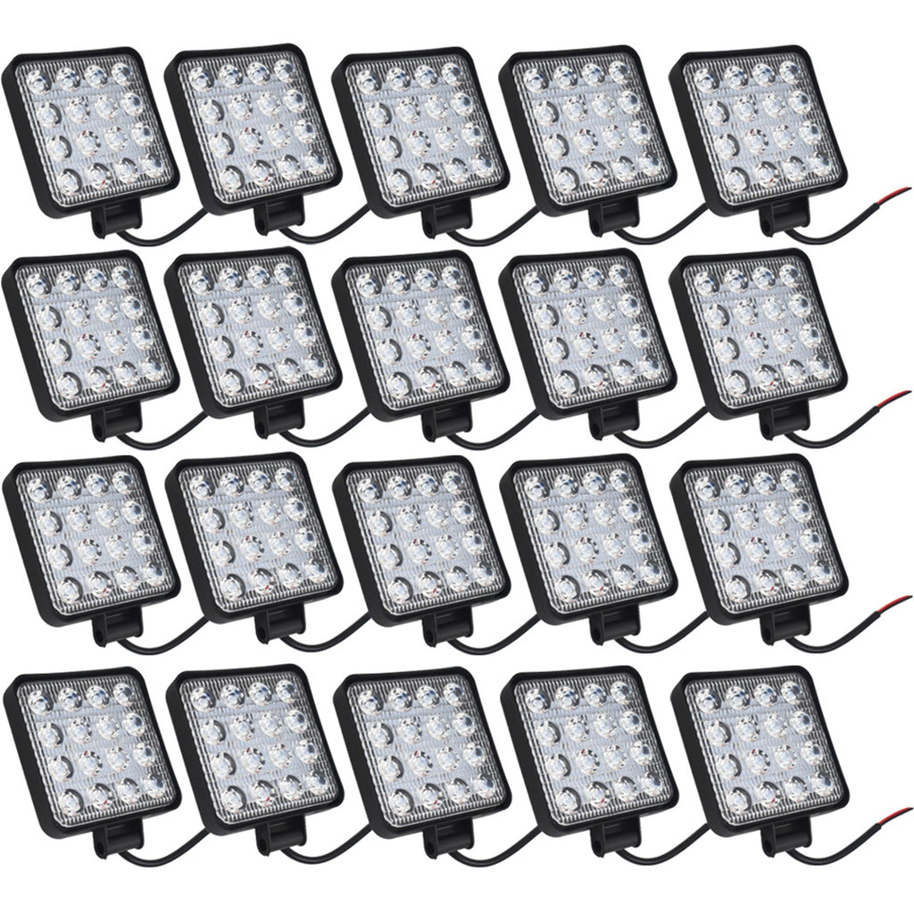 20X 12V 48W LED Work  SUV Boat Tractor /Spot Light Flood Light OffRoad Driving Lab Work Auto