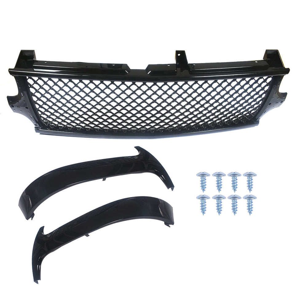 Labwork Front Bumper Glossy Black Grill For 1999-2002/00-06 Silverado Tahoe Suburban