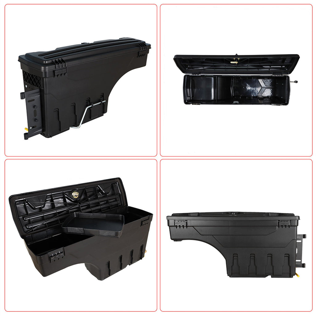 2PCS Rear Left & Right Truck Bed Storage Box Toolbox For 2007-2020 Toyota Tundra Lab Work Auto