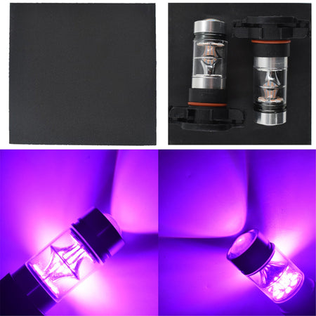 2Pcs 5202 PS24WFF 14000K Purple 100W For  LED Headlight Bulbs Kit Fog Ligh Lab Work Auto