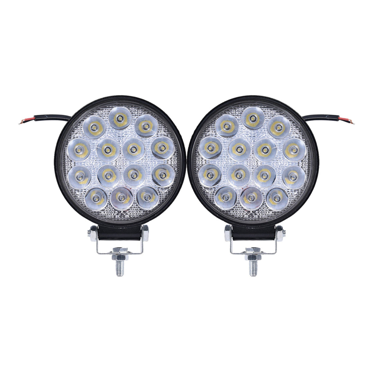 2X 4''Inch 42W Led Flood Round Work Light Offroad Truck Car SUV ATV Driving Lamp Lab Work Auto