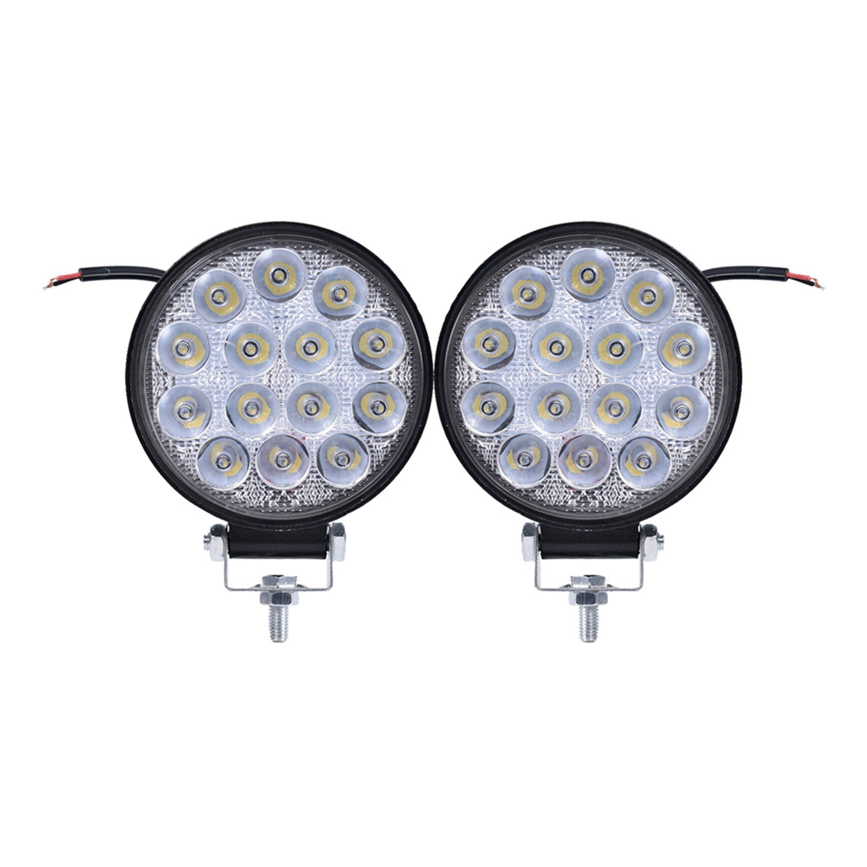 2X 4''Inch 42W Led Flood Round Work Light Offroad Truck Car SUV ATV Driving Lamp Lab Work Auto