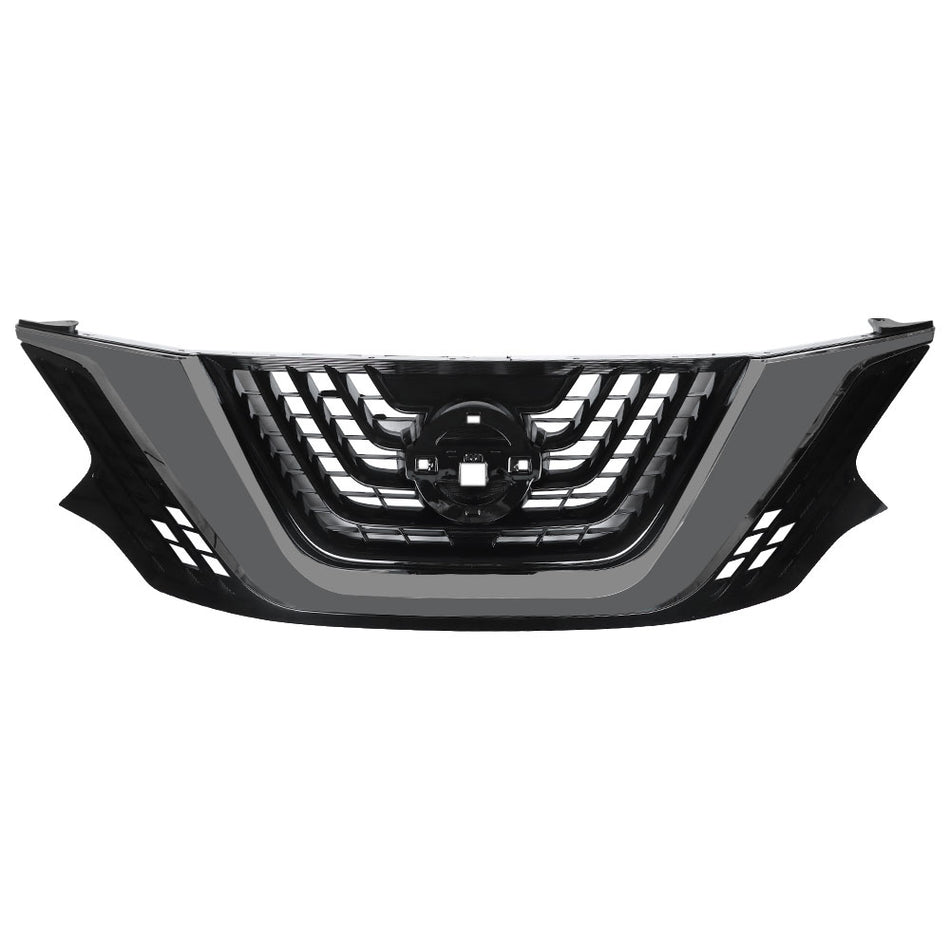 Labwork Front Plastic Grille Bumper For 2015-2018 Nissan Murano Chrome Black Painted