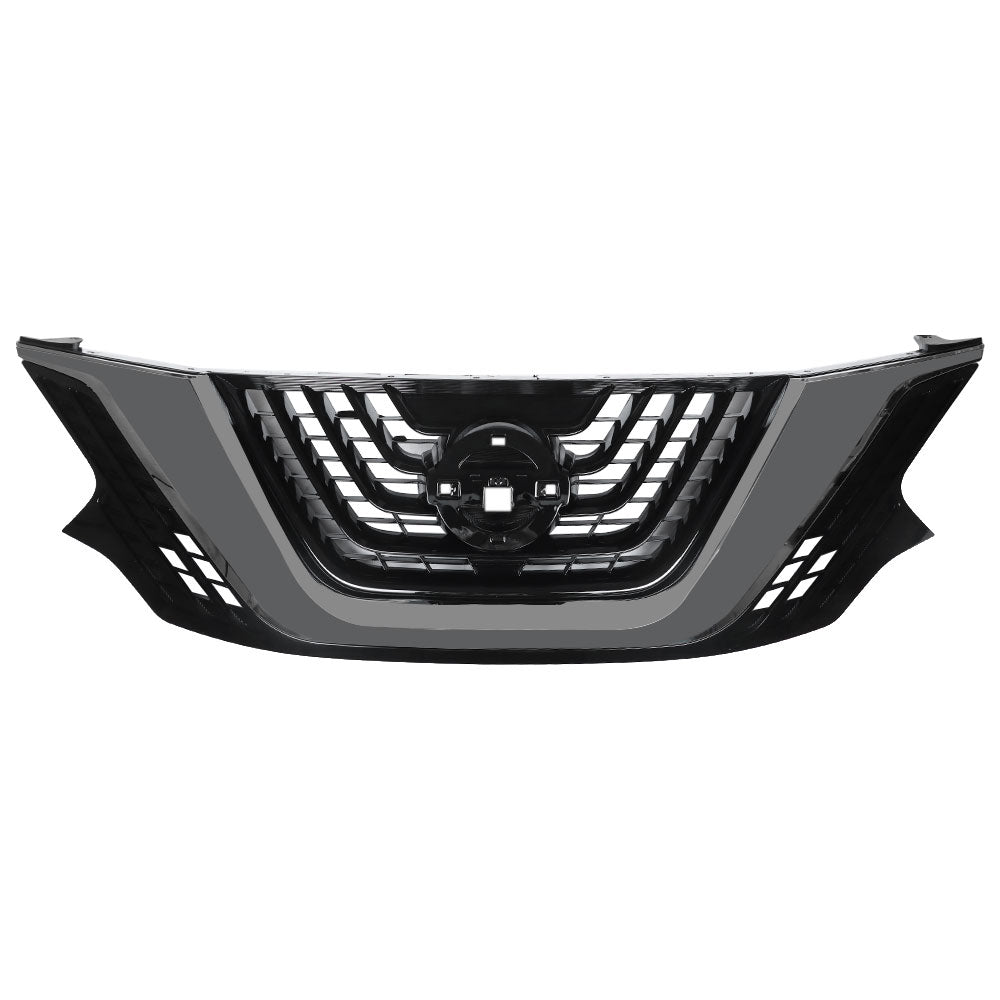 Labwork Front Plastic Grille Bumper For 2015-2018 Nissan Murano Chrome Black Painted