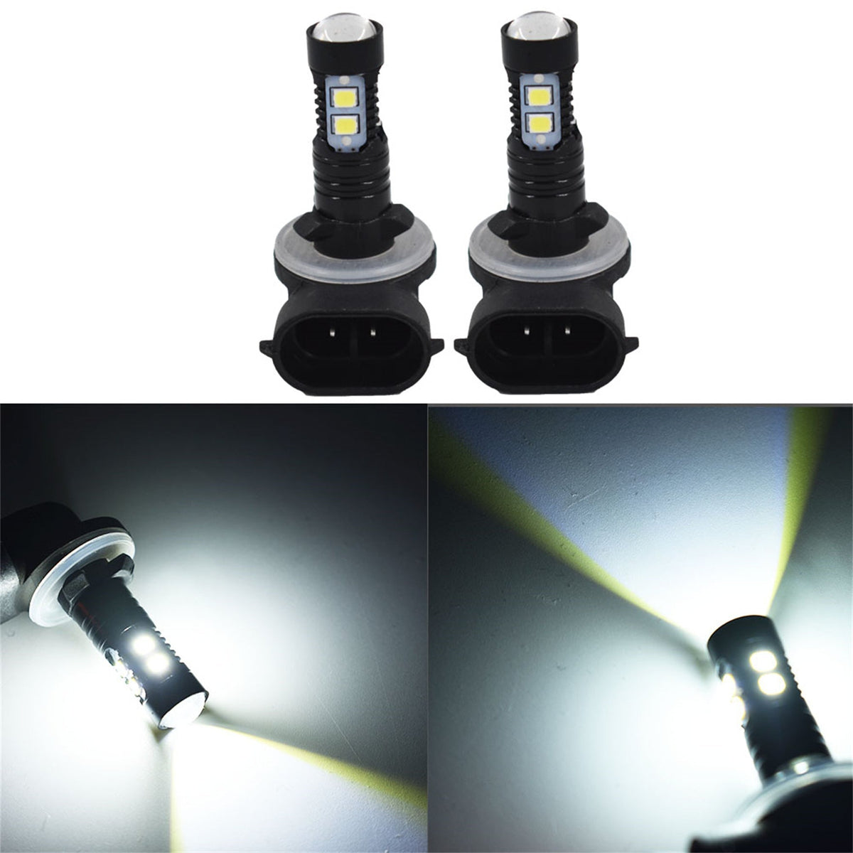 2x 50W 881 889 6000K Super White High Power LED Fog Driving Lights Bulbs NEW Lab Work Auto