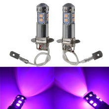 Load image into Gallery viewer, 2x H3 14000K Purple LED Headlight Bulbs Kit Fog Driving Light DRL 100W Lab Work Auto