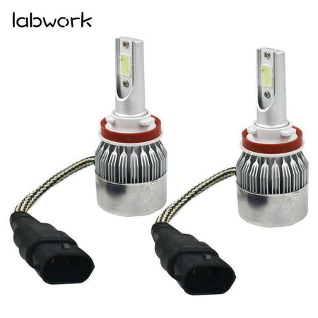 2x H8 H9 H11 H16 8000K Ice Blue  LED Headlight Bulbs Kit High Low Beam Lab Work Auto