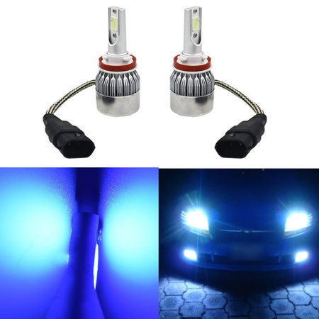 2x H8 H9 H11 H16 8000K Ice Blue  LED Headlight Bulbs Kit High Low Beam Lab Work Auto