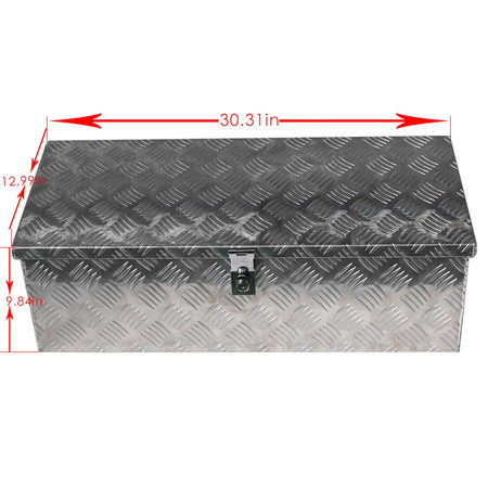 30"x 13" Truck Pickup Underbody Aluminum Tool Box Trailer Storage Bed w/ Lock Lab Work Auto 