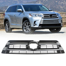 Load image into Gallery viewer, Grille Bumper Set For 2017-2019 Toyota Highlander Upper Black Mesh Plastic