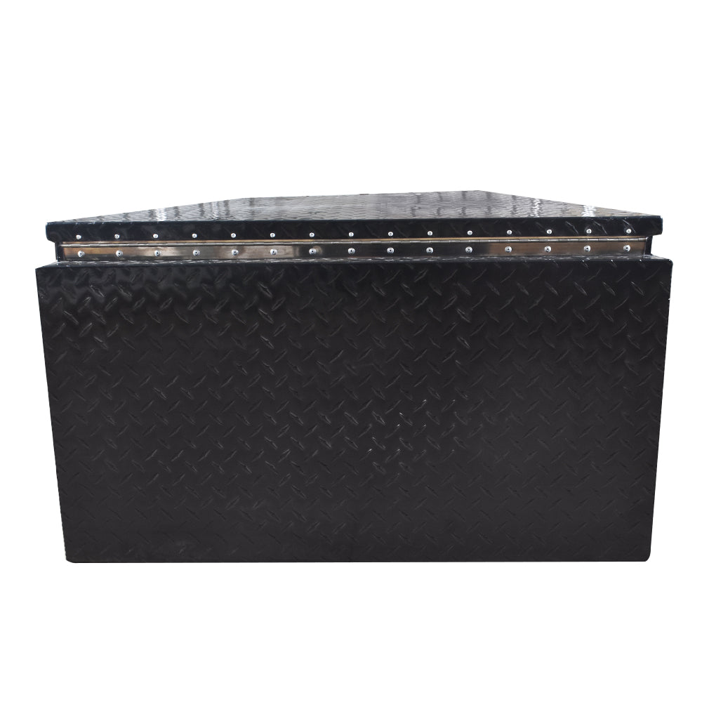 33 " x 19 " x 18 "Aluminum Diamond Plate Truck Tongue Box Tool Box Storage Black Lab Work Auto 