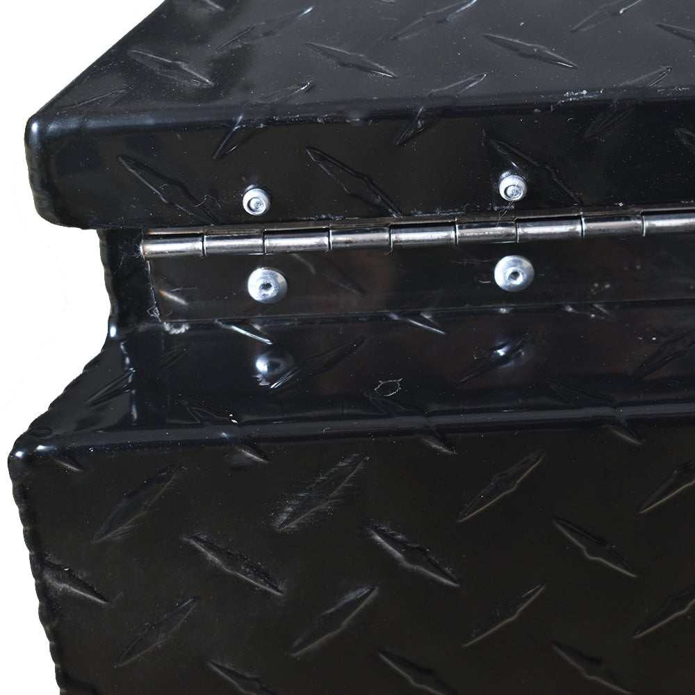 33 " x 19 " x 18 "Aluminum Diamond Plate Truck Tongue Box Tool Box Storage Black Lab Work Auto 