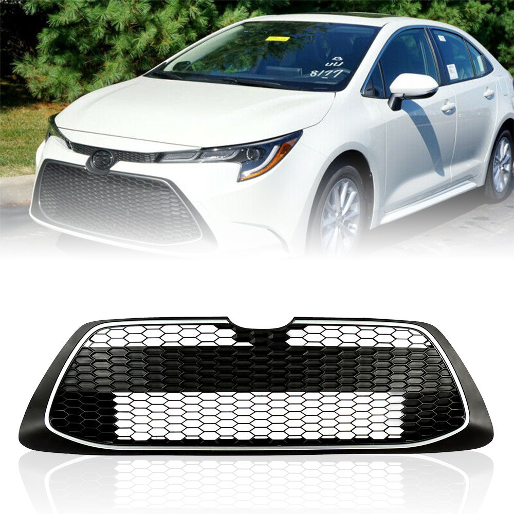 Front Bumper Lower Grille Honeycomb Mesh For Toyota 2020/2021 Corolla 1.8L Black