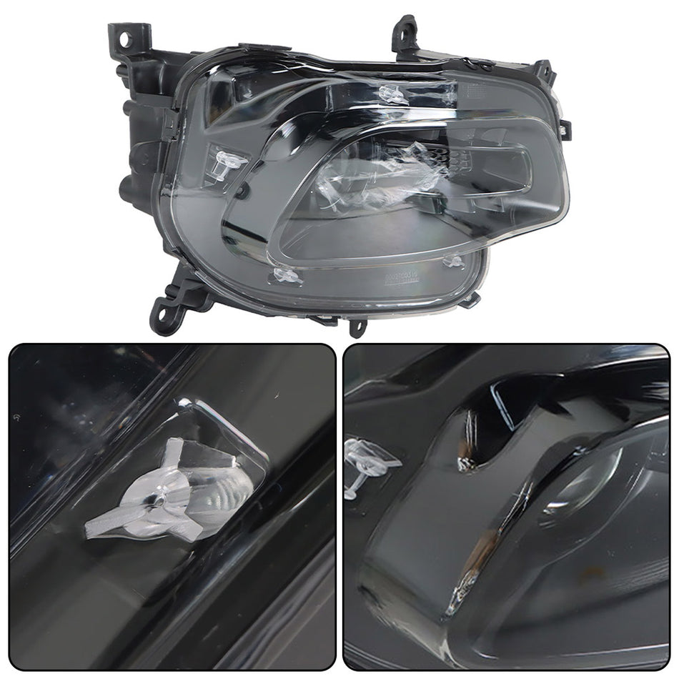 Right Headlight For 2014-2018 Jeep Cherokee Projector Black Housing Halogen Type