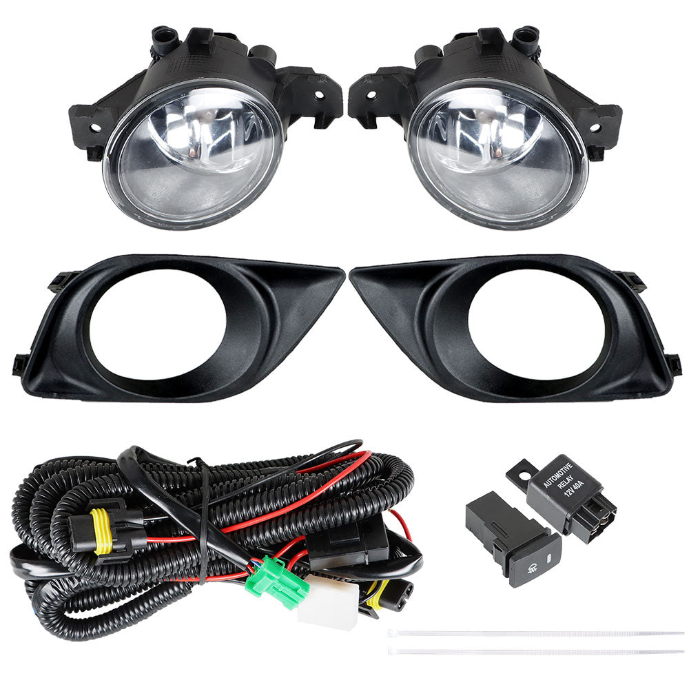 Labwork Driver+Passenger Bumper Fog Light w/Wiring For 12-14 Nissan Versa 26155-9B91C