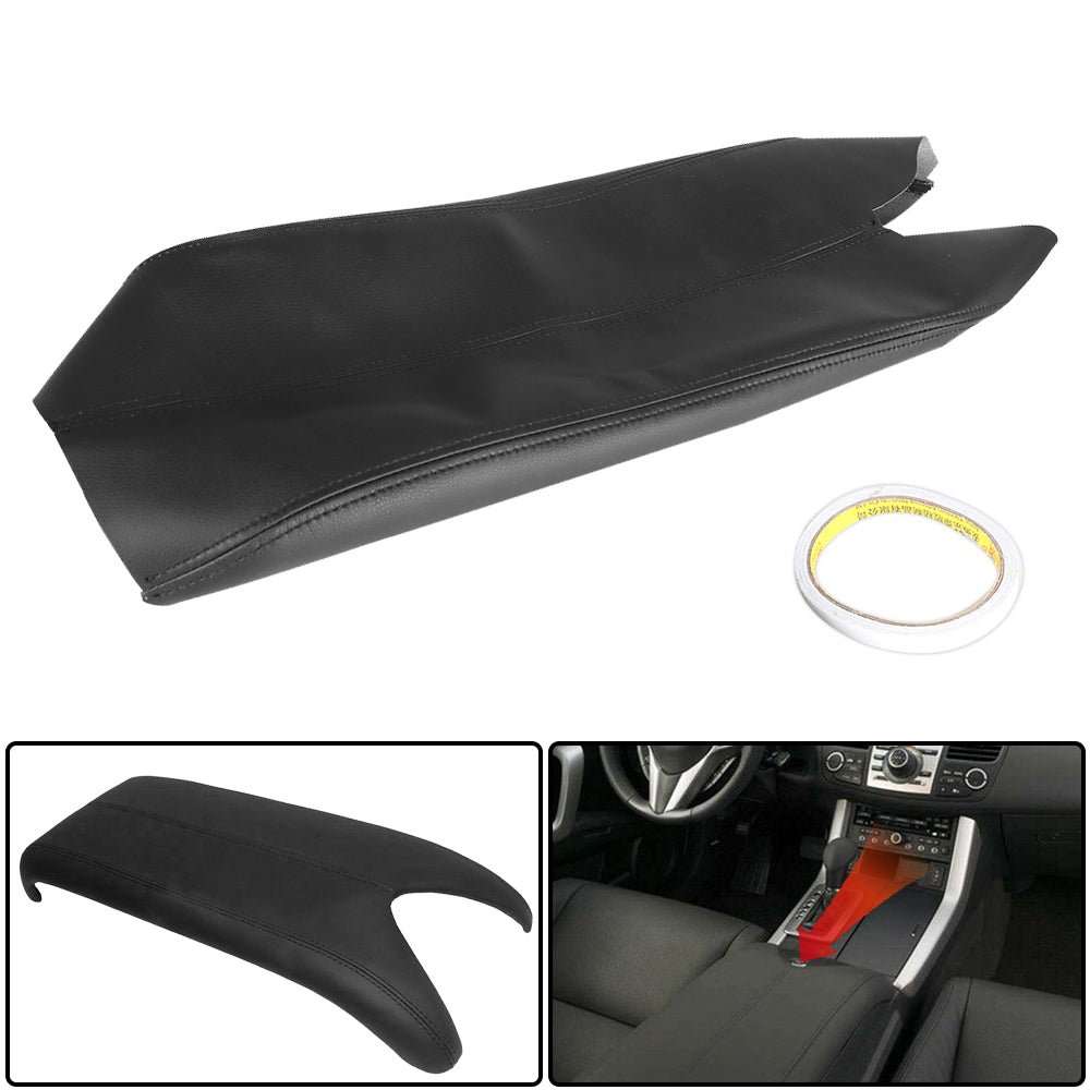 Labwork Front Leather Center Console Lid Armrest Cover For 2007 -2012 Acura RDX