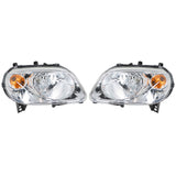 Right+Left Headlights For 2006-2011 Chevy HHR Halogen Chrome Housing Clear Lens