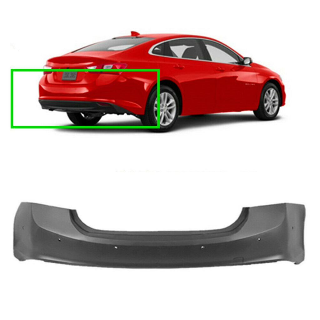 labwork-parts Primered Rear Bumper Cover for 2016 2017 2018 Chevy Malibu with Park Assist