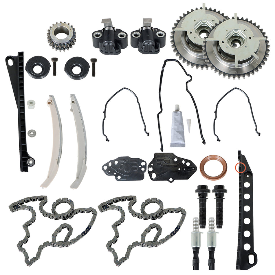 Timing Chain Kit Cam Phaser Cover Seal Replacement for Expedition F150 F250 F350 Mark LT Navigator 5.4L 3V