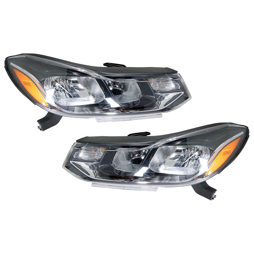 Pair Headlight For 2017-2018 2019 Chevrolet Trax LS Composite Passenger&Driver