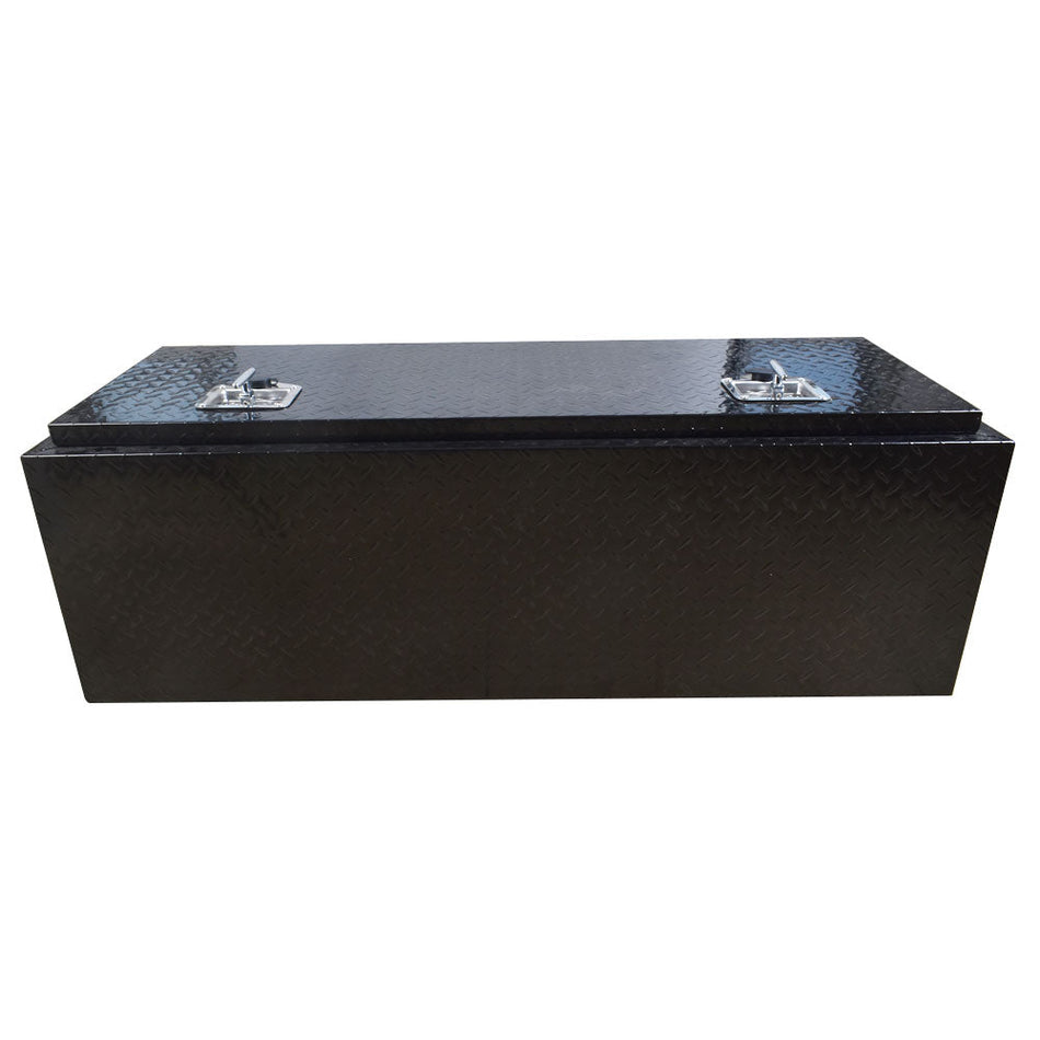 48" Truck RV Aluminum Tool Box Underbody Trailer Storage With Key Lock Black Lab Work Auto 