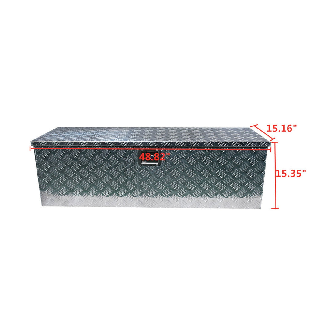 49" Heavy Duty Aluminum Tool Box Pickup Truck Trailer Storage Underbody+Handle Lab Work Auto