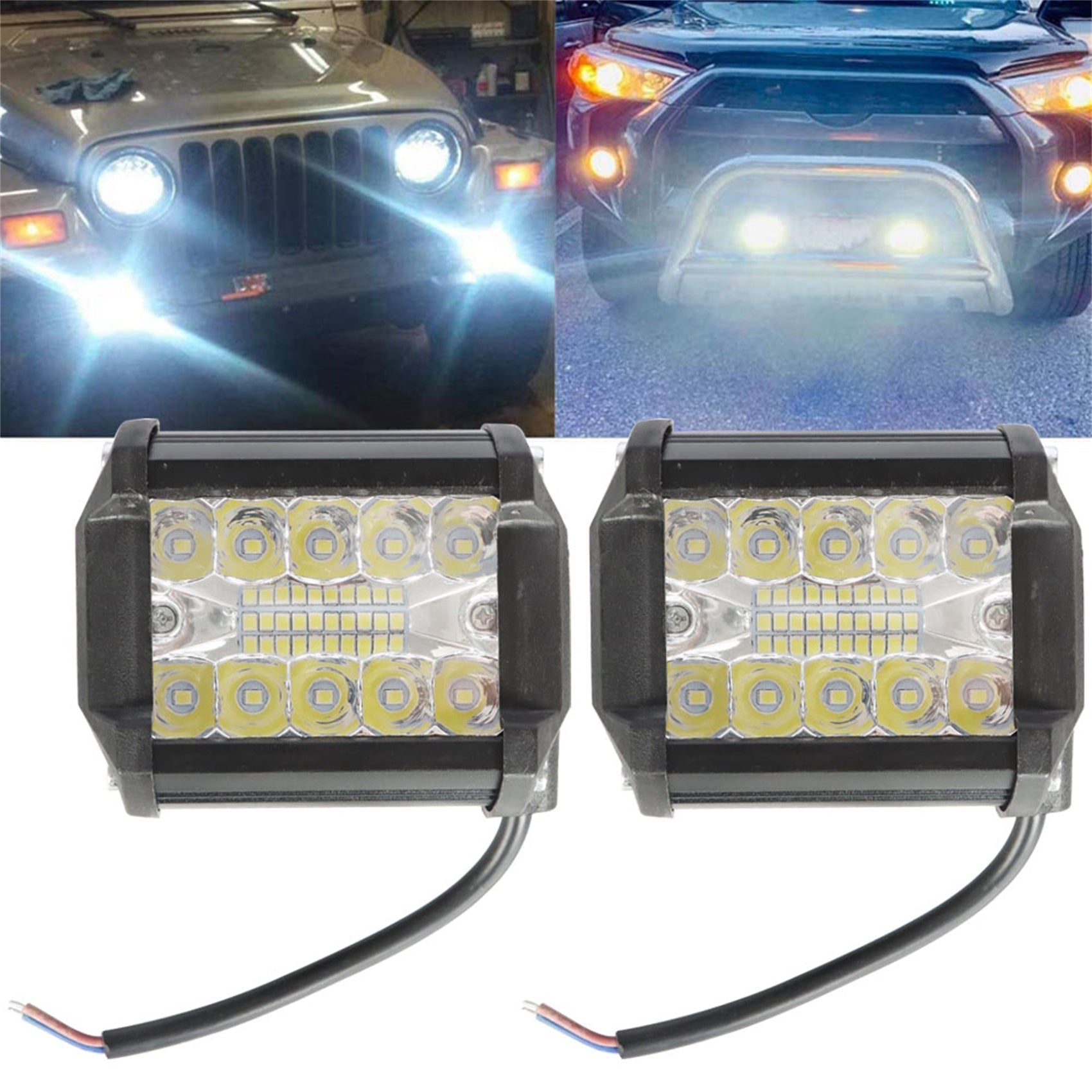 4Inch Combo LED Work Light Spotlight Off-road Driving Fog Lamp Truck Boat 400W Lab Work Auto