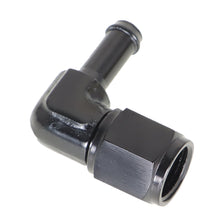 Load image into Gallery viewer, labwork 90 Degree 6AN Female Hose Barb Fuel Fittings 5/16 Inch Hose Adapter Black Anodized