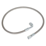 labwork Turbo Oil Feed Line 24 Length Hose Steel Braided -4-4AN 90 Degree x Straight PTFE Line