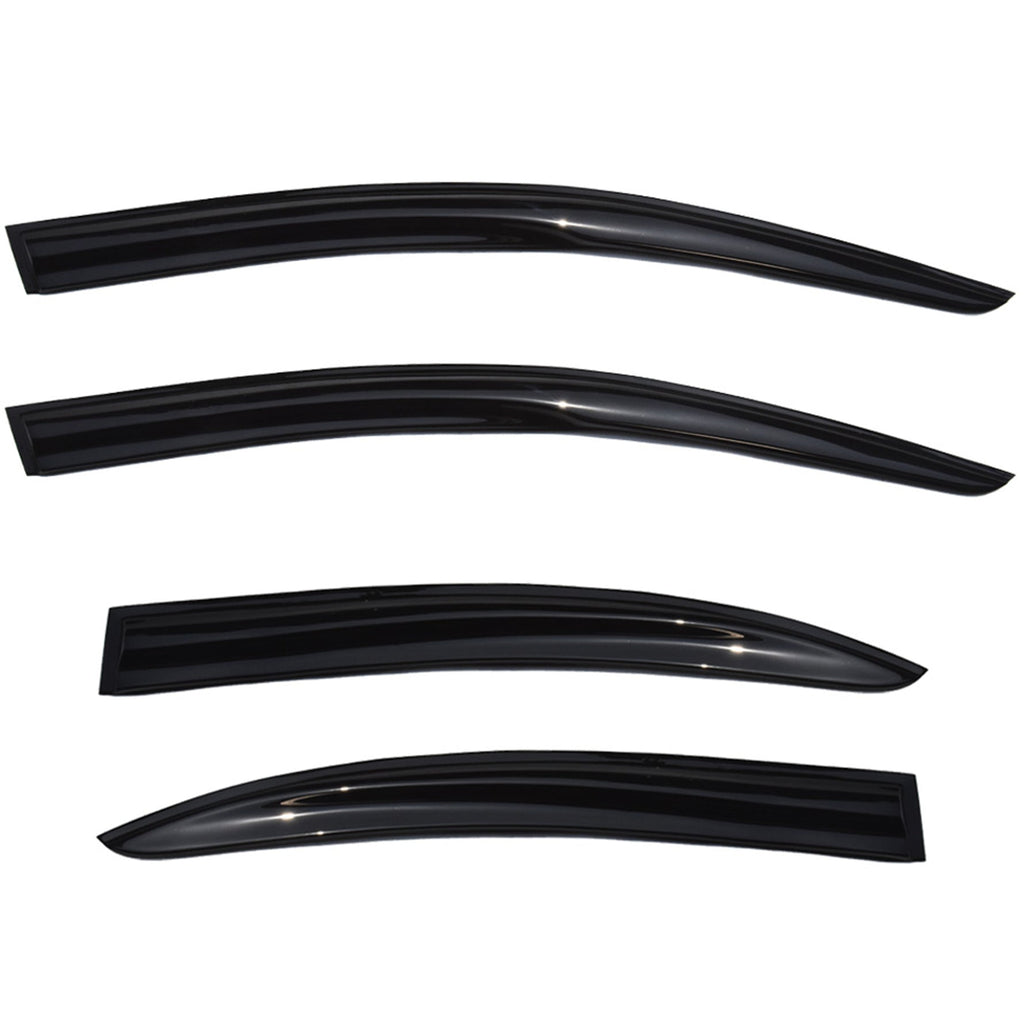 4pcs JDM Smoke Sun/Rain Guard Vent Shade Window Visors Fit For 08-17 Lancer NEW Lab Work Auto