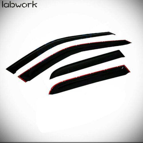 4pcs JDM Smoke Sun/Rain Guard Vent Shade Window Visors Fit For 08-17 Lancer NEW Lab Work Auto