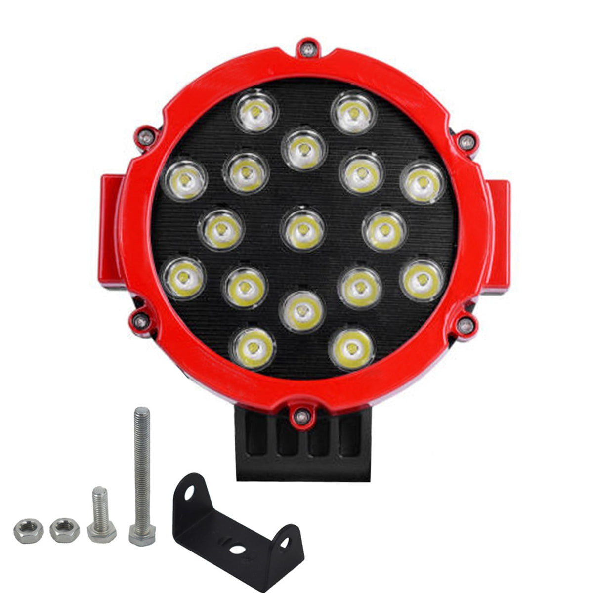 4x 7 Inch LED Pods Work Light Bar Red Round Driving Fog Headlight Truck Off Road Lab Work Auto