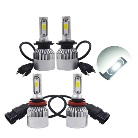 4x Kit High Low Beam Total 3400W 510000LM 6500K  Combo H11 H7 LED Headlight Bulb Lab Work Auto