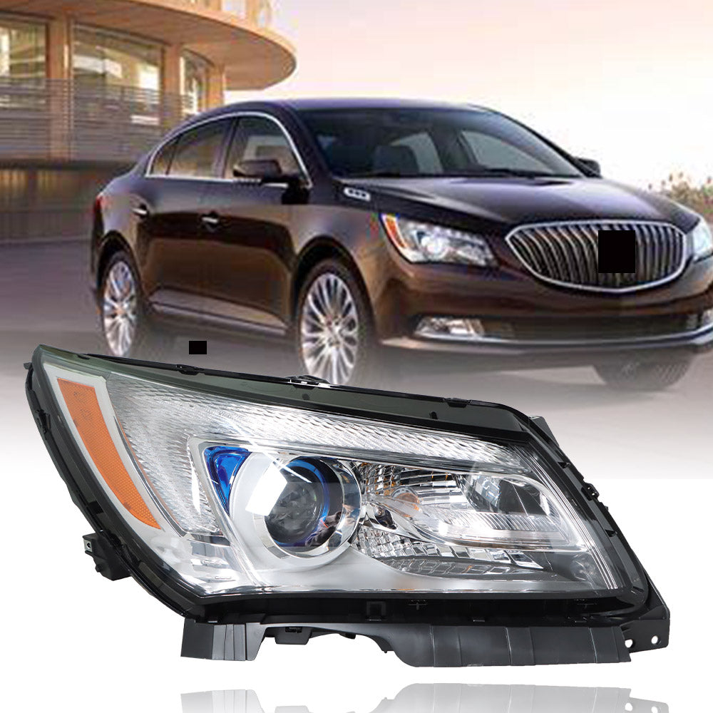 Front Headlight Assembly Clear W/LED DRL For 2014-2016 Buick LaCrosse Right Side