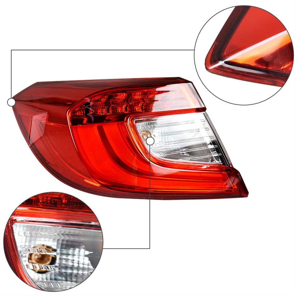 labwork Driver and Passenger Side Outer Tail Lights Replacement for 2018-2021 Honda Accord Sedan 33550TVAA01 HO2804118