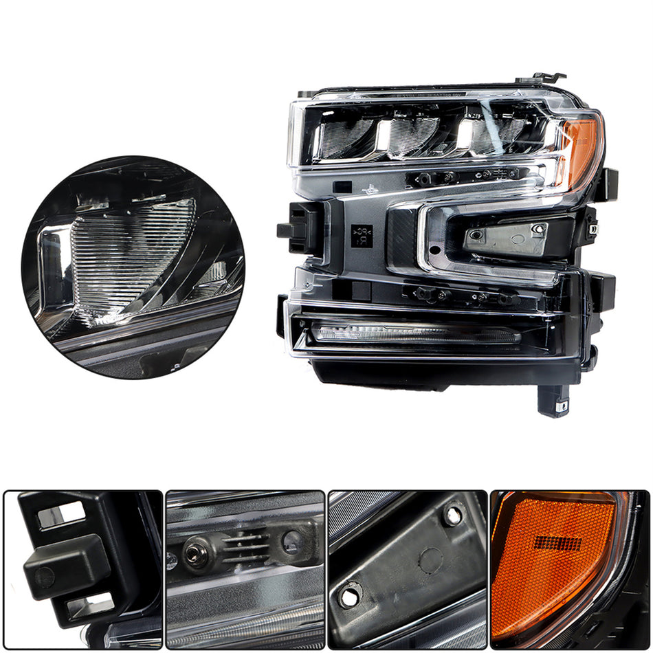 labwork LED Headlight Headlamp Replacement for 2019 2020 Chevrolet Silverado Left Driver Side 84621850