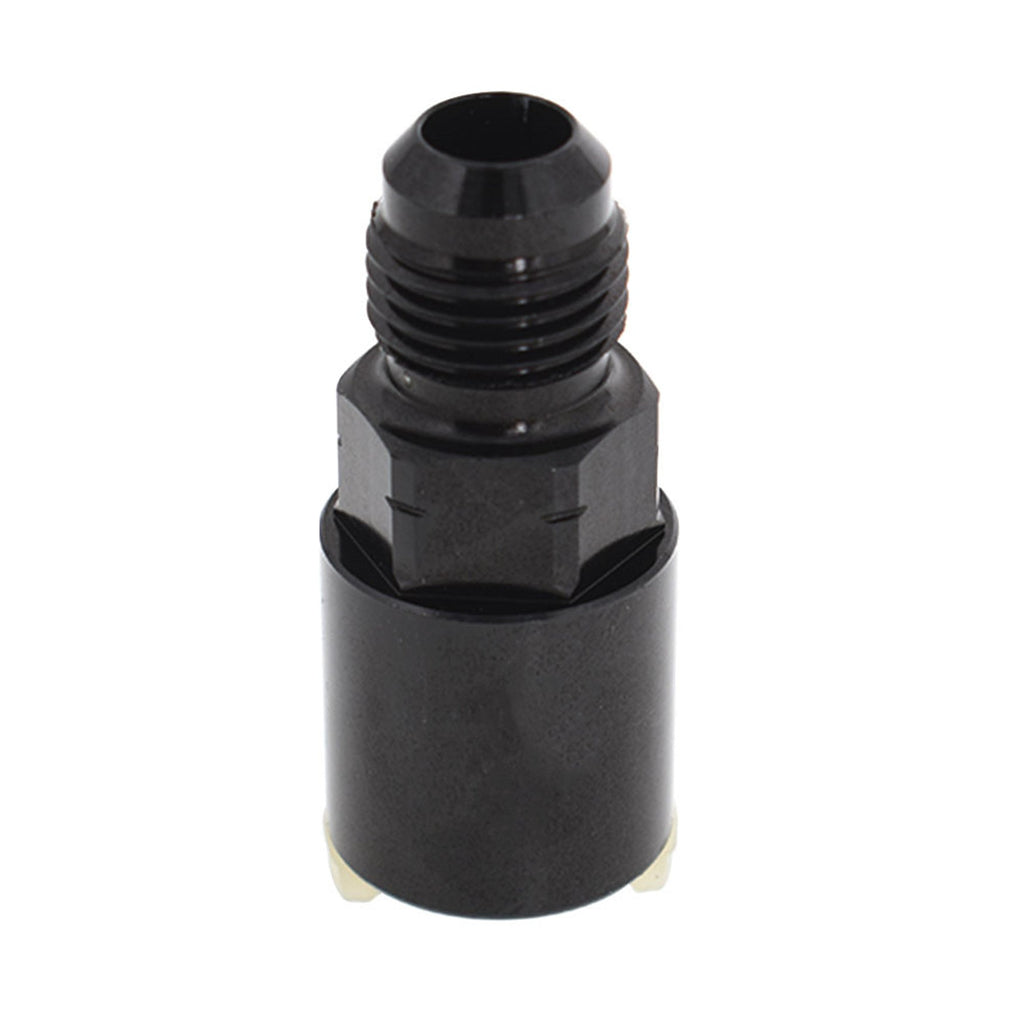 -6AN AN6 Fuel Adapter Fitting to 3/8 Quick Connect LS W/ Clip Female Black GM Lab Work Auto