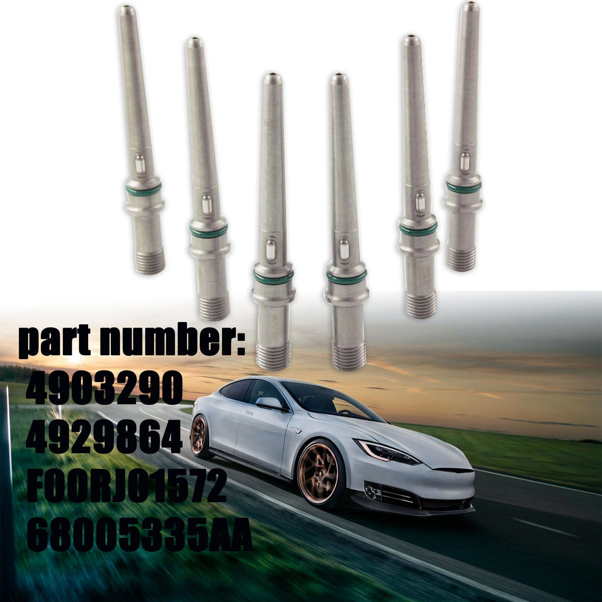 6PCS 5.9 & 6.7L INJECTOR CONNECTOR TUBES FOR 2003-2012 DODGE CUMMINS DIESEL Lab Work Auto