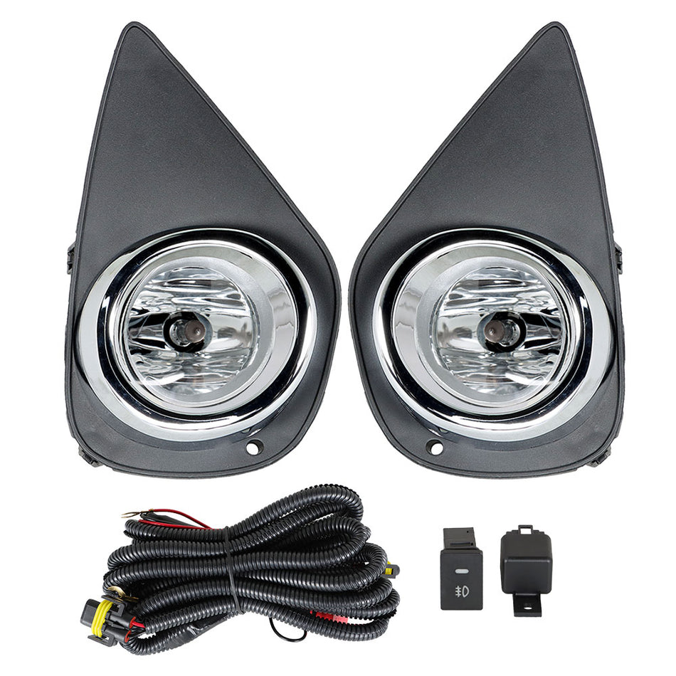 Labwork LH&RH Side Fog Lights Lamps Pair w/Switch+Wiring Kit For 2015 2016 Toyota Yaris