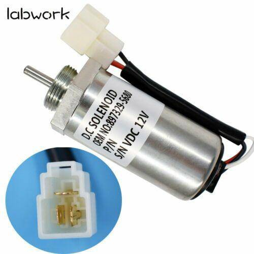 8973295680 New Fuel Shut Off Solenoid for Isuzu 3LD1 3LD24LE1 3LB1 4LB1 Engine Lab Work Auto