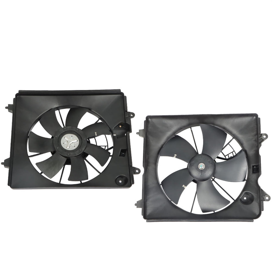 labwork Set of 2 A/C Radiator Cooling Fan Assembly Replacement for 2007-2009 Honda CRV 2.4L L4 Left & Right