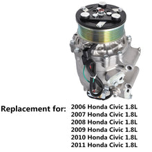 Load image into Gallery viewer, A/C AC Compressor for Honda Civic 1.8L 2006 2007 2008 2009 2010 2011 38810RNAA02 Lab Work Auto