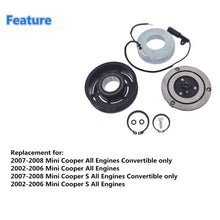 Load image into Gallery viewer, AC Compressor CVC Clutch Kit Pulley Coil For 02 - 08 Mini Cooper 6 Groove 1.6L Lab Work Auto