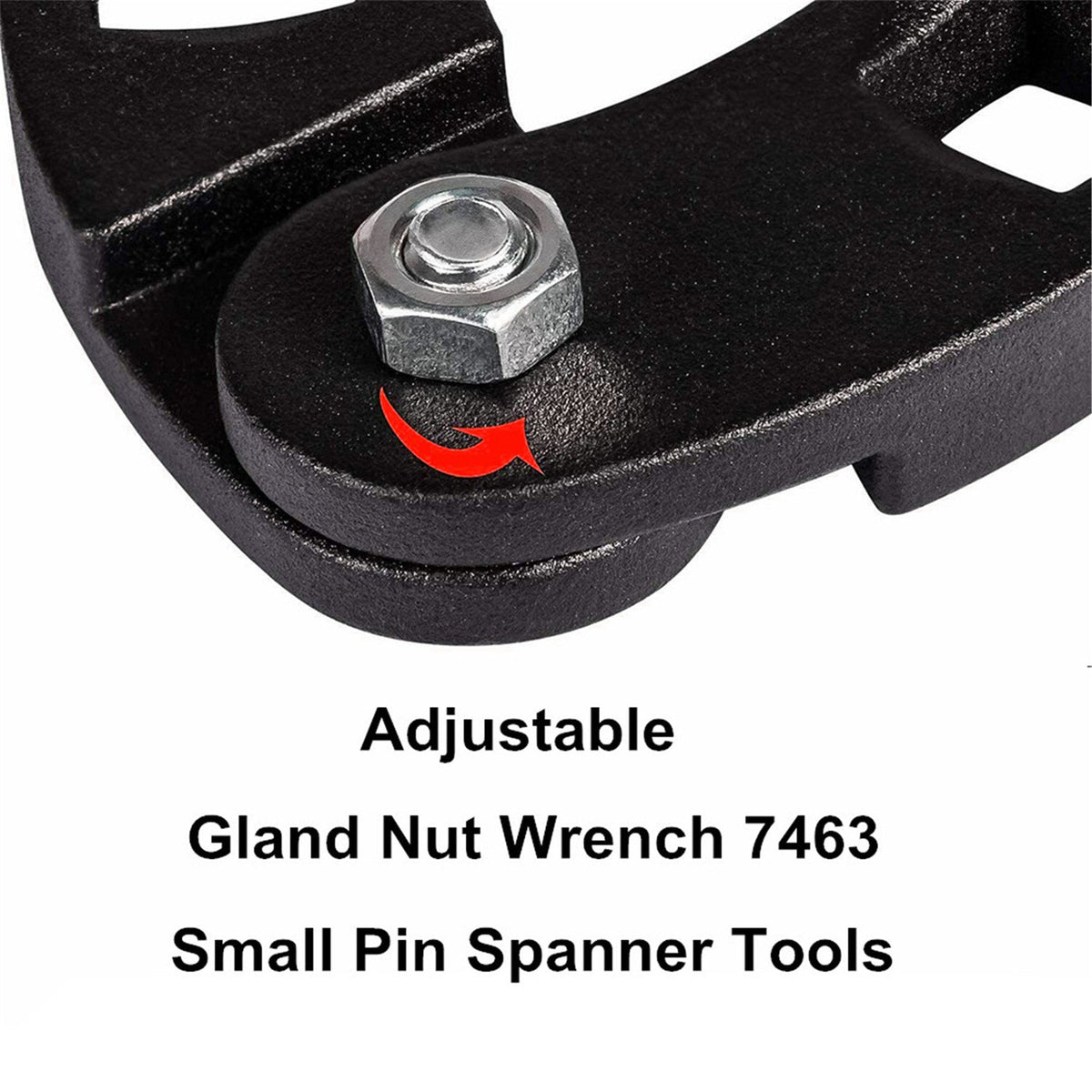 Adjustable Gland Nut Wrench 7463 Small Pin Spanner Tools for Hydraulic Cylinders-Lab Work Auto Parts-